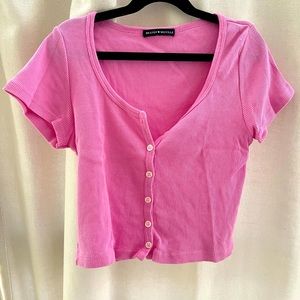 Cropped Brandy Ribbed Top